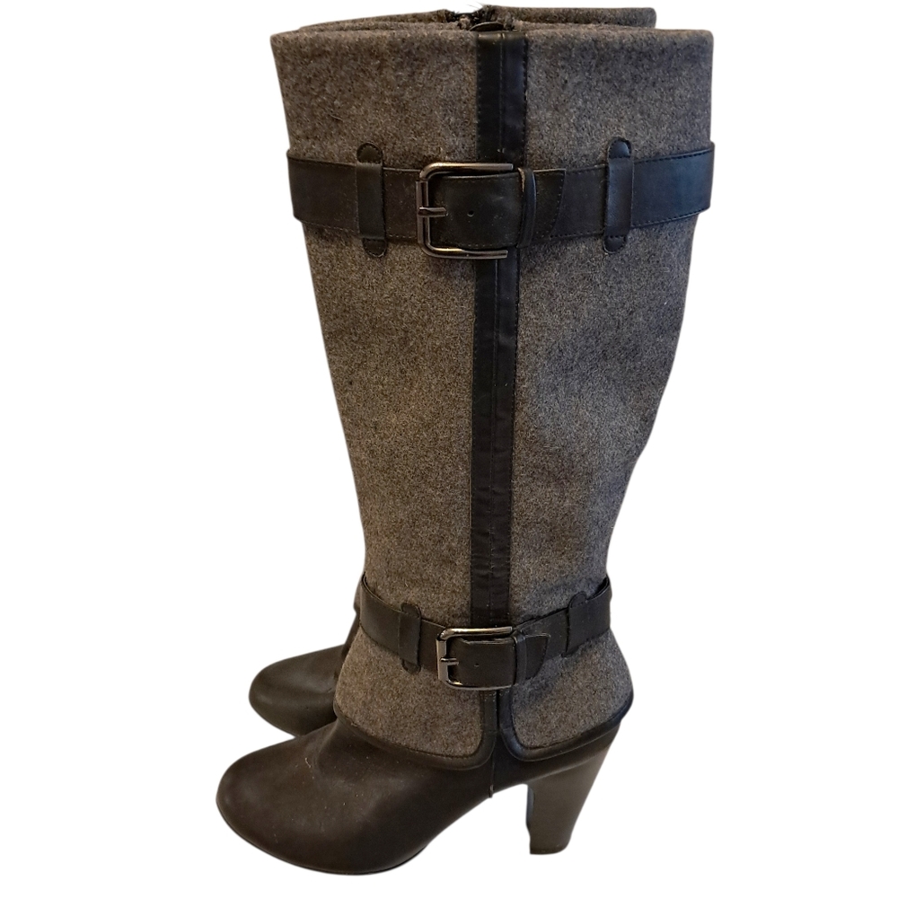 Eurosoft Black and Gray Heeled Boots for Women - Picture 2 of 12